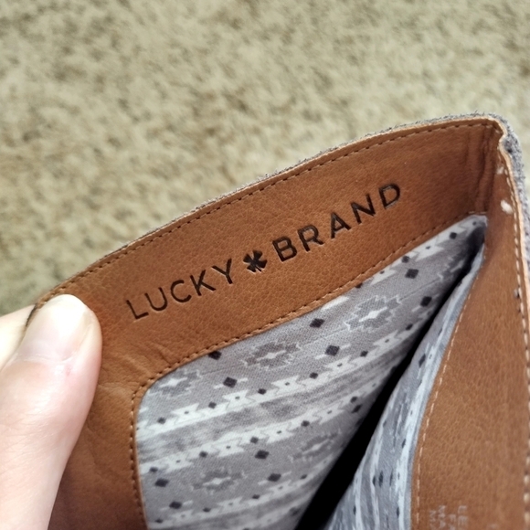 Lucky Brand hanover grey suede zipper boots sz 9 - Picture 10 of 10